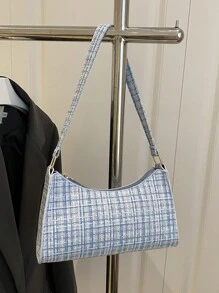 Bolso de hombro con cremallera para mujer, de estilo minimalista, casual y elegante