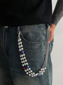 1/3 Stücke luxuriöser minimalistischer Diamant-Kugel-Ketten-Taillengürtel, Herren Körperkette zur Hosen Dekoration, geeignet für den täglichen Gebrauch, tolles Geschenk für männliche Freunde zu Neujahr, Weihnachten, Valentinstag