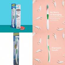 Orthodontic Toothbrush For Brs Soft Bristle Brs Toothbrush For Dults Nd Ngled Bristles For Better Ccess Round Brckets Nd Rchires Comfort Silic Grip 1 Count - 如圖 - 查看 1