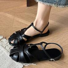 Women Flat Sandals - 黑色 - 查看 5