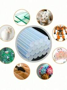 50 piezas de barras de pegamento termofusible transparentes de alta viscosidad, secado rápido y adhesivo fuerte, resistente al agua, anti-moho, sin olor irritante, adecuado para manualidades DIY, mantenimiento general, barras de pegamento termofusible de uso múltiple, herramientas y decoración del hogar, reparación de muebles, encapsulación de electrónica, accesorios de herramientas manuales y eléctricas