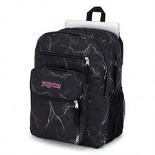 JanSport Mochila Big Student, compañera de clases ideal, capacidad extra grande, varios compartimientos organizadores, resistente al uso diario, diseño juvenil, tirantes acolchonados ajustables, compatible con laptop y cuadernos, colores modernos para estudiantes activos. - ELECTRIC BOLTS - Ver 3