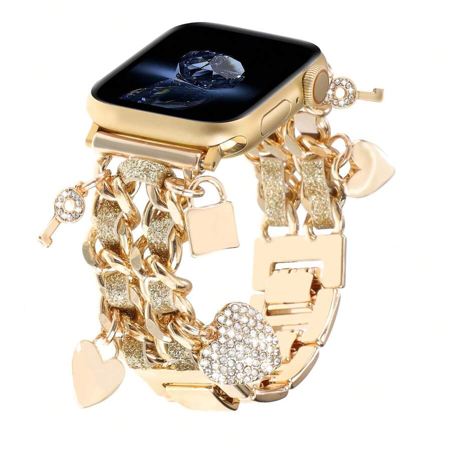 1 pieza Banda compatible con de 40/41/44/45mm, diseño hueco único para decorar su smartwatch, apta para Apple Series 8 7 6/SE 5 4 (No es un set, la banda y la carcasa se venden por separado)
