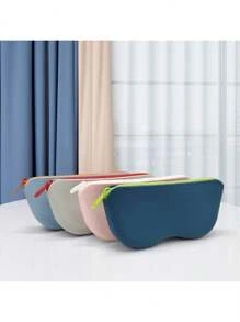 1pc Eyeglasses Carrying Case, Portable Shockproof Silicone Glasses Box For Sunglasses & Eyeglasses, Dust-Proof Storage Bag