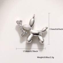 Collar con colgante de caballo de cobre con efecto de goteo de aceite, colgante de joyería de animales como perro globo, leopardo, elefante con circonita, accesorios de joyería de lujo DIY, regalo para novio, novia, mejor amigo