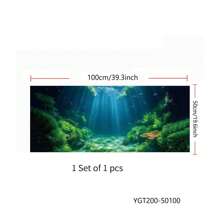Sunshine Seaweed Themed Aquarium Background Painting, Terrarium Sticker, Create A Fantasy Underwater World For Fish And Shrimp, Aquarium Accessories, Aquarium Decoration
