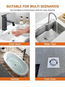 12 PIEZAS Cubierta de drenaje con filtro contra el cabello, Filtro de silicona anti-moscas, Herramienta de prevención de cucarachas y olores para el baño del hogar