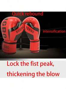 男女通用拳击手套，适用于拳击、踢拳、综合格斗、泰拳、沙袋训练 - 彩色 - 查看 4