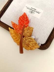 1pc Cute Animal & Plant Acrylic Hair Claw Clip, Cartoon Pony, Squirrel, Alpaca Shape Hair Clamp, Thanksgiving Maple Leaf Clamp, Creative Forest Animal Tree Stump Design Hair Accessories, For Women And Girls Animal Hair Clips, School Stuff, College Autumn Accessories Fall Winter For Vacation Outfits Woman