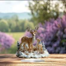 1pcsBohemian Style Acrylic Reindeer Decoration, Theme Desktop Decoration, Multi-Purpose Animal Decoration For Home, Office And Bookstore - Perfect Gift Home Decoration, Room Decoration, Wall Decoration, Birthday / Graduation Gift.