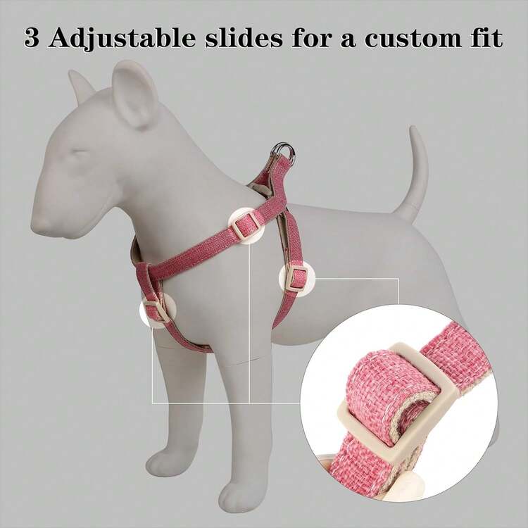 Pet Cotton Step In Dog Harness,, Lightweight And Escape-Proof, Quick Fit Dog Harness Puppy Small Medium And Large Dogs, Hot Pink, XS - 灰色 - 查看 9
