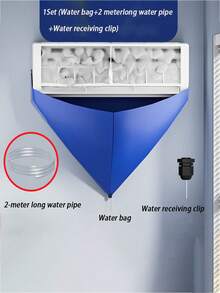 1PC Universal Air Conditioner Cleaning Bag ,Heavy Duty Water Collection Cover With 2M Drain Hose & Clips ,Water Bag For Air Conditioner Cleaning ,Household Indoor Air Conditioner Cleaning Cover,Reusable Air Conditioner Drip Pan For Wall Unit Maintenance, DIY HVAC Cleaning Kit ,Leak Proof Splash Guard For Indoor Split System Servicing,Home Deep Cleaning Essentials,Kitchen Decor,Household Items,Mother's Day Gift,Bedroom Decor,Garden,Kitchen Decor,Summer,Beach,Travel Essentials,Room Decor,Squishy,Graduation,Outdoor,Garden,Travel Essentials,Portable Essentials,Beach Essentials,Graduation Season,Commencement,Graduation Ceremony,Graduation Gift,Graduation Present,Graduation Gift,Graduation Present,Congrats Grad,Congratulations Graduate,Valedictorian,Finish School,Graduation Party,Outdoor Essentials,Travel Portable,Hiking Essentials,Camping Essentials,Portable Tools,Summer Essentails,Summer Portable - Blue - View 10