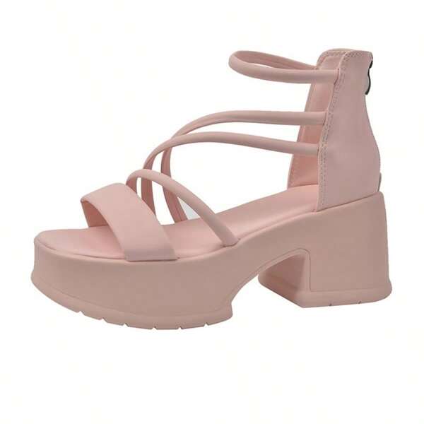 7 cm hohe Sandalen mit dicken Sohlen für Damen 2025 High-Top-Sommer-Plateau mit höhenvergrößernder Plattform, einfache, lässige Römerschuhe mit dicken Absätzen für Damen