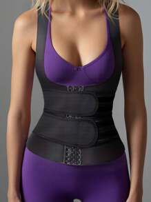 1 pieza Faja reductora para mujer, Cinturón de control abdominal, Transformador de fitness con hebilla ajustable, Transformador de cintura y abdomen y Transformador con doble gancho y lazo para ejercicios para entrenamiento, deportes en casa y caminata