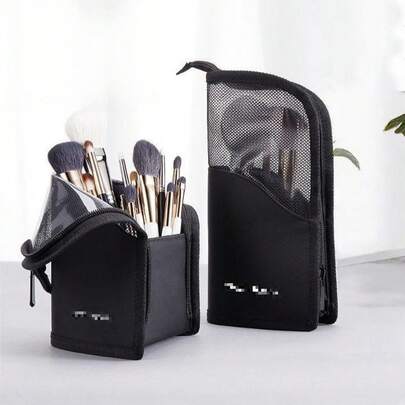 1 hộp đựng cọ trang điểm 3D đa chức năng, bằng nhựa PVC trong suốt chống thấm nước, thích hợp để đựng cọ trang điểm, chì kẻ lông mày, son môi, bàn chải đánh răng và các vật dụng vệ sinh cá nhân khác. (Từ khóa: Túi đựng đồ trang điểm, Túi trang điểm, Hộp đựng mỹ phẩm, Túi đựng đồ trang điểm, Hộp đựng đồ vệ sinh cá nhân, Hộp đựng đồ dùng trên bàn làm việc, Túi đựng mỹ phẩm, Túi đựng đồ trang điểm, Phụ kiện trang điểm, Túi đựng đồ trang điểm, Túi đựng trang điểm, Hộp đựng trang sức, Túi nhỏ, Giá đựng cọ trang điểm, Giá đựng cọ, Hộp đựng nước hoa, Túi đựng đồ, Quà tặng Giáng sinh, Trang trí phòng)
