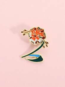 1PC Fantasy Anime Tiger Lily Enamel Pins Beautiful Floral Metal Brooches Backpack Lapel Hat Badges Fashion Jewelry Gift For Friends