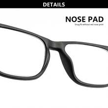 2pcs/Set Multifocal Reading Glasses, Progressive Bifocal Lenses, Classic Black & Leopard Print Style, Ultralight Flexible Frame With Matte Finish, Non-Slip & Comfortable For Business Or Casual Wear, Unisex - Black + Panther - View 10