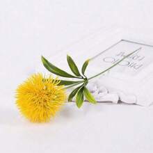 1/5/20PCS Artificial Plants Dandelion Leaves Plastic Fake Greenery, Romantic Artificial Flowers Plastic Centerpieces Bouquet For Wedding Room Home Hotel Party Event New Years Gifts Handheld Flower Arrangement For Valentine's Day Wedding/Home/Bedroom/Living Room/Table Decoration/Bride's Bouquet/Outdoor Garden - Yellow - View 9