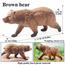 大型镂空仿真野生动物模型玩具狮子老虎棕熊犀牛大象儿童益智玩具万圣节圣诞节复活节派对装饰摆件礼物 - 彩色 - 查看 15