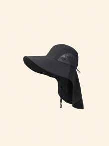 1pc Unisex Sunproof Sun Hat With Neck Cover, Breathable Fishing Hiking Bucket Hat Outdoor Spring Summer, Camouflage Pattern Random