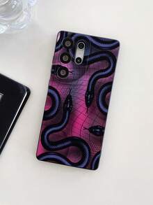 1 件哑光黑色 TPU 手机壳，带有扭曲蛇线网格图案印花，防震保护套适用于 、OPPO、Vivo 和其他 Android 型号，是送给朋友的理想礼物 - 彩色 - 查看 8