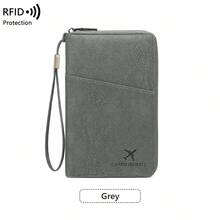 New RFID Blocking Passport Holder, Long Zipper Passport Wallet, Multi-Functional Travel Ticket & Document Organizer, Fits Multiple Passports, Travel Documents & Cards, Soft Texture Zipper Passport Clutch With Detachable Wrist Strap, Great Gift For Wife, Girlfriend, Valentine's Day Travel Essential Holiday Vacation Passport Cover Passport Holder For Women For Family - Multicolor - View 20