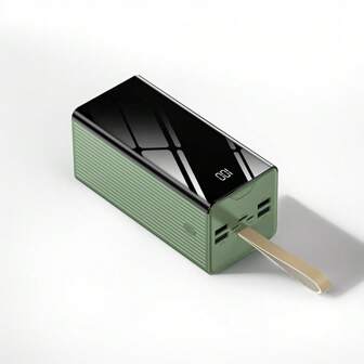 60000mAh Mirror Mobile Power Large Capacity, Outdoor Essential Emergency Light, Portable, Maximum 22.5W PD3.0 Fast Charging, 7-Port Large Mobile Power Fast Charging, LED Display, USB-C Built-In Data Cable, Outdoor Camping Suitable For Winter Holiday Outdoor Travel/Camping And Emergency Backup Mobile Power Supply Gifts For Family, Friends, Birthday Power Bank Portable Charger Power Display Suitable For Winter Holiday Outdoor Travel/Camping And Emergency Backup Mobile Power Supply Gifts For Family, Friends, Birthday Holiday Outdoor Camping Gifts Birthday