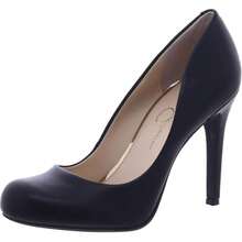 Jessica Simpson Women's Calie Round Toe Classic Heels Pumps Shoes - Black Sleek - View 10