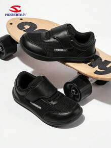 HOBIBEAR 1 Par de Tênis Esportivos para Crianças, Tênis de Corrida Descalça Meninos e Meninas para Caminhadas ao Ar Livre, Design Fácil de Limpar com Fita Mágica para Crianças que Sujam Facilmente seus Tênis