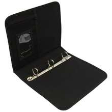 LB-004BK 3-Ring Looseleaf Log Binder - Black - Gold - View 1
