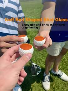 Golf Ball Shaped Shot Glass 50ml Golf-Shaped Plastic Shot Glasses - Insulated Reusable Travel-Ready Golf Ball Design, Durable Polystyrene With Polka Dot Pattern, Perfect Gift For Golf Lovers (Christmas, Father's Day, Valentine's Day), Golf Accessories
