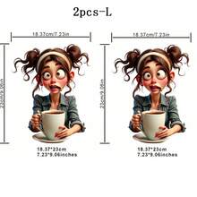 1/2/4 pièces Bandeau à boire le café le plus unique, autocollants de transfert thermique à motif de bande dessinée amusante, convient pour les t-shirts, sweats à capuche, jeans, sacs à dos, sacs à main, taies d'oreiller et casquettes de baseball vintage. Autocollants en plastique lavables et durables pour l'artisanat et la décoration