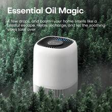 Air Purifiers For Home With H13 True HEPA Filter Up To 1076 Ft² For Pet Hair, Odors, Pollen, Smoke, Compact Air Cleaner With 3 Speeds, Timer, Aroma Quiet 360°Intake Filter, White - White - View 10