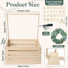 1 Stück Holz Baby Aufbewahrungsbox, handgefertigt, Montage erforderlich, Geschenkverpackung für Neugeborene Holz Aufbewahrungsbox, Holz Baby Zubehör Aufbewahrungsbox, Kleidung & Spielzeug Aufbewahrungskorb, tragbarer Haushalt Kinder Kleidung & Hut Organizer