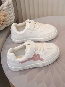 Fashionable Unisex Casual Hook And Loop Children's Sports Shoes For Boys And Girls, Whiteboard Shoes, Very Suitable For Back To School Season