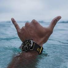 Smart Watch Strap - Black-yellow (Black Buckle) - View 6