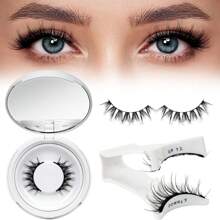 1 Pair New Five Seven Magnetic Size Magnetic Magnetic Eyelashes With Applicator Reusable Magnetic Lashes No Glue Needed Magnetic Eyelashes Without Eyeliner Cat Eye Natural Look Magnetic Eyelashes Magnetic Lashes
