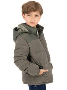 SAKERS OUTDOOR CLOTHING Chamarra Para Niño De Pana, Premium Luke Invierno Pana Sakers - Verde Oliva - Ver 2