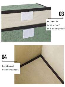 1pc Foldable Storage Box, Large Capacity Cloth Storage Bin - Ideal For Space-Saving, Clothes Organization, Decorations For Festivals, Rooms, Home, Bedroom