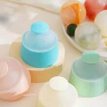 1 个硅胶冰球模具，圆形球体硅胶冰块托盘，硅胶冰球直径 2.5 英寸/6.5 厘米 - 彩色 - 查看 1