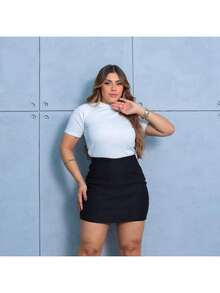 Saia Alfaiataria Curta C/ Short Justa + Meia Calça 180 Fios Festa Junina Arraiá
