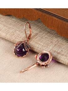 Boho Style Dragonfly Pendant & Synthetic Gemstone Earrings - Fashionable Jewelry And Travel Souvenir