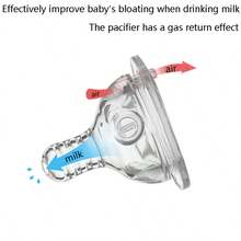 Set de 3/6 chupetes redondos de silicona para bebé, 5cm de diámetro aptos para biberones, seguros, con alimentación en múltiples etapas para uso diario