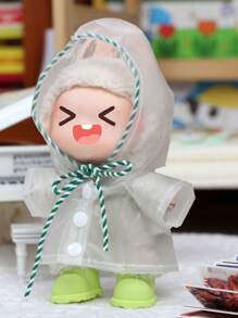1pc Doll Raincoat For Labubu (Doll Not Included), Exquisite Doll Accessories, Suitable For Labubu Decoration, Collection, Birthday, Desktop Decoration, Halloween