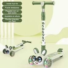 Cartoon Design Scooter, Twist Car, Swing Car, One-Button Folding - Green - View 4