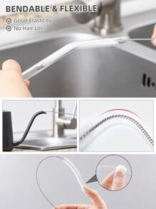 1/5/10/20 piezas Cepillo de limpieza para pajitas, Limpiador de pajitas reutilizable apto para tumblers de 40/30/20 oz, Limpiador de tubo extra largo de 10mm de diámetro apto para tumblers, tazas con boquilla, botellas y tubos, para cocina y comedor, exterior, accesorios para tazas de camping