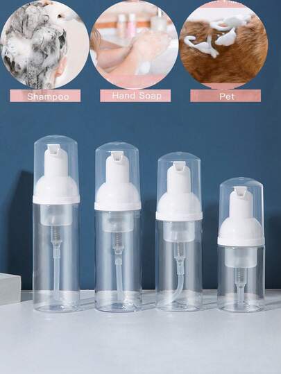 1pc/2pcs 30ml/40ml/50ml/60ml Mousse Whip Bottle, Whipped Cleanser Bottle, PET Cosmetic Refilling Bottle Home Bathroom Decor Fall Decor Back To School