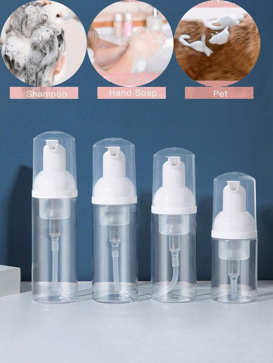 1件/2件30ml/40ml/50ml/60ml慕斯打发瓶，打发洁面乳瓶，PET化妆品补充瓶家居浴室装饰秋季装饰返校