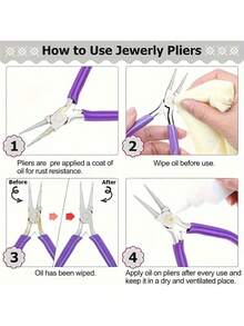 1 件珠宝制作钳套装 - 针、链和圆嘴钳，带线钳 - 非常适合 DIY 工艺品、串珠和维修、露营、节日必需品、礼品、厨房配件、人造珍珠、手链制作套件、手链制作套件、手链、手链、珠宝、字母珠、粘土珠、925 纯银、人造珍珠珠