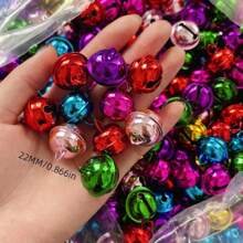 20/50 قطعة مجموعة أجراس نحاسية متعددة الألوان - مناسبة لعيد الميلاد، أجراس كبيرة بقطر 22 مم/0.866 بوصة، ديكور المنزل والحيوانات الأليفة، أجراس نحاسية مفرغة بطلاء فراغي، أجراس عيد الميلاد الملونة بقطر 22 مم، إكسسوارات مجوهرات DIY للحيوانات الأليفة، أجراس ملونة، قلادة جرس للكلب والمفاتيح، زينة أجراس معدنية صغيرة لعيد الميلاد، هدايا حفلات عيد الميلاد، باللون الأحمر والأخضر والذهبي والفضي، أجراس زينة عيد الميلاد الكلاسيكية، أجراس نجمة خماسية معلقة من الحديد المطاوع لزينة شجرة عيد الميلاد